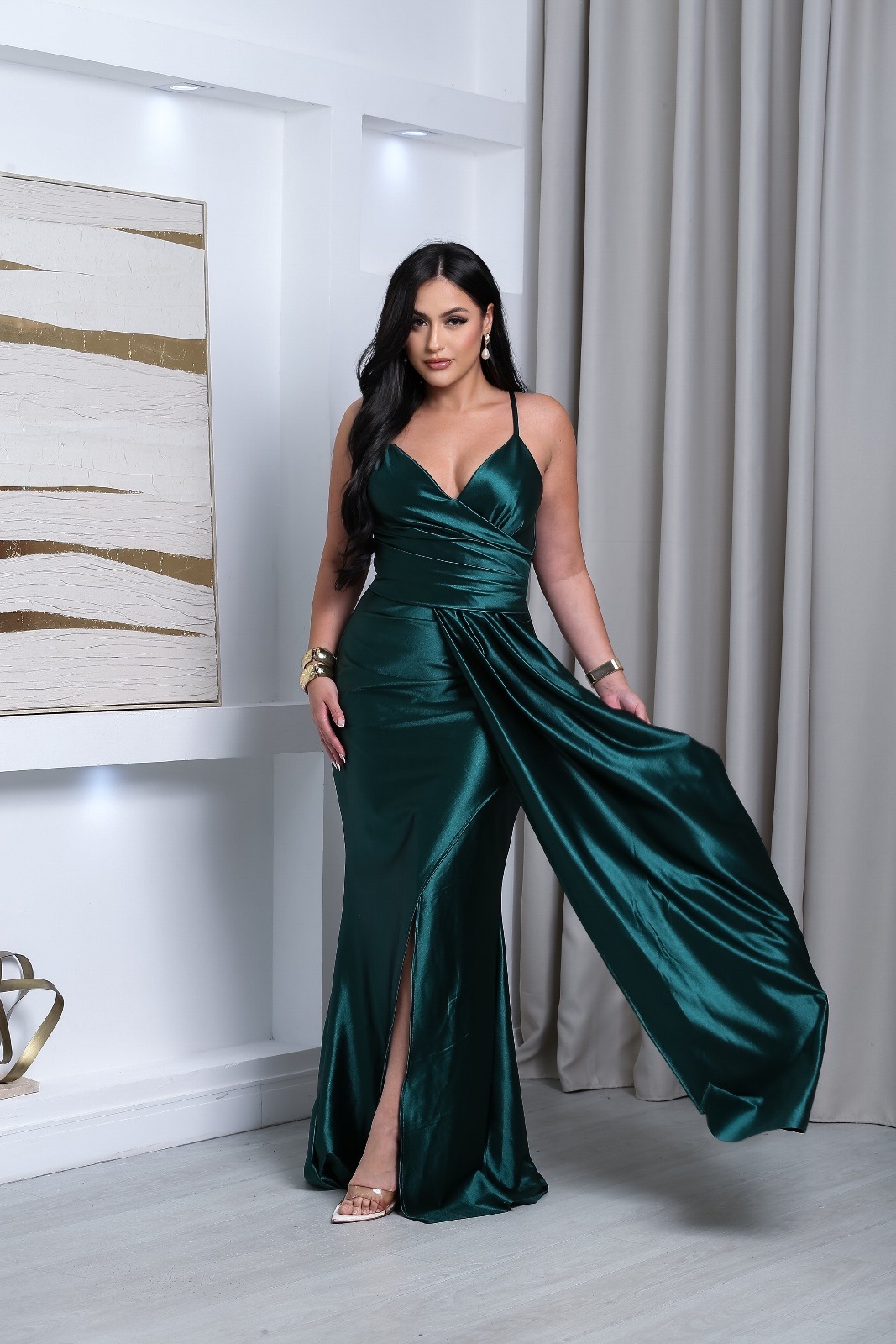 Vestido verde esmeralda