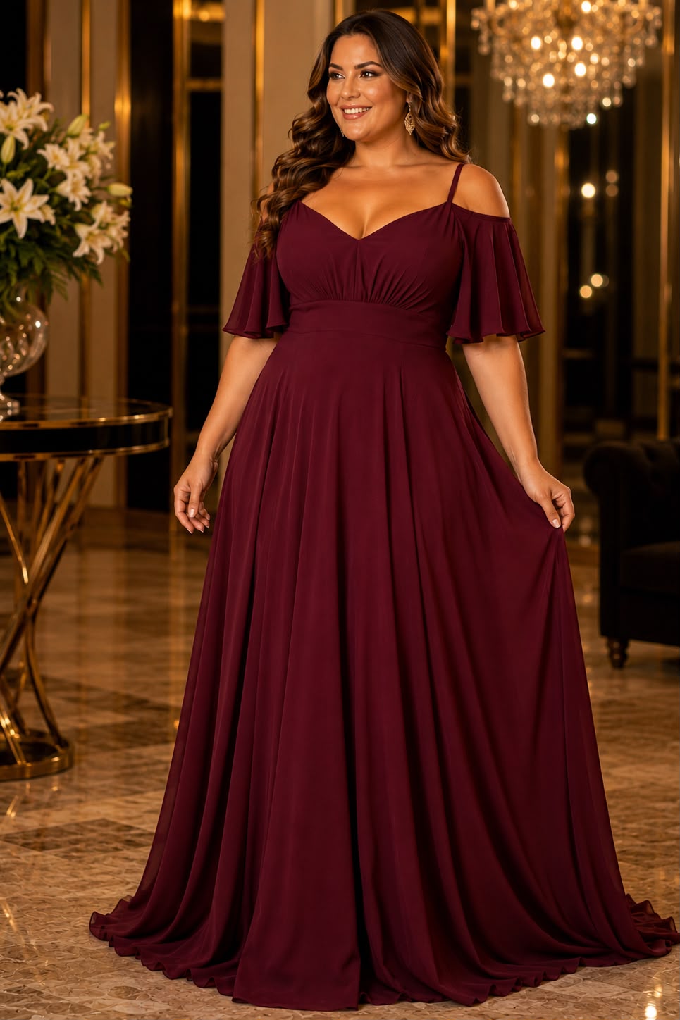 Vestido vinho